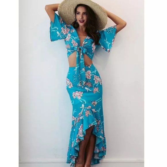 Dresses & Skirts - Maxi Dress Summer Skirt Set 2 piece set